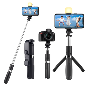 Q07  Foldable Mini Tripod Portable Live Streaming Bluetooth Selfie Stick Tripod 100 (Cm) - Selfie Stick
